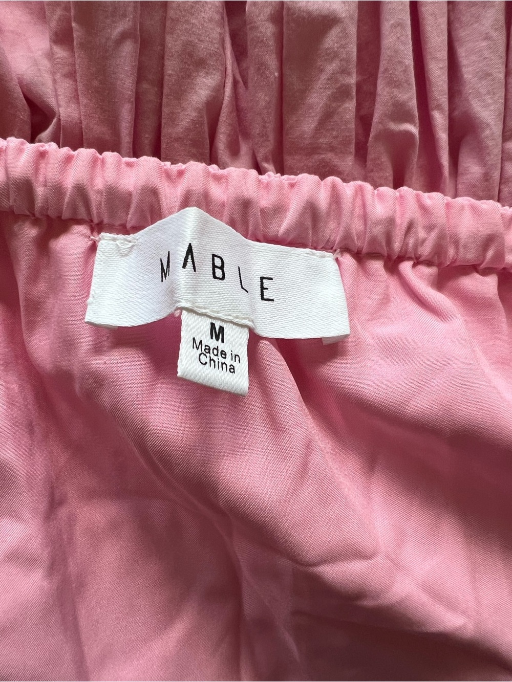 Mable by Anthropologie Pink Puff Sleeve Babydoll Mini Dress Lined Womens Medium - Picture 7 of 10